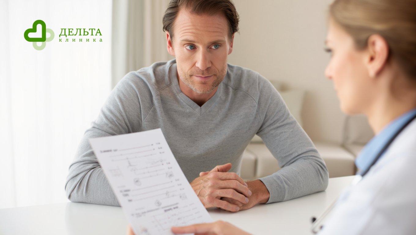 Мужчина на приеме у врача